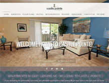 Tablet Screenshot of castlepointeapartments.com